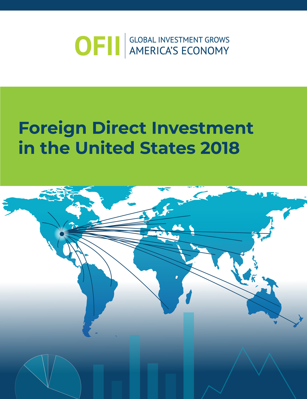 Cover of a report containing statistics regarding foreign investment in the United States