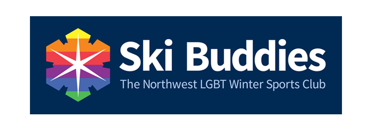Logo for an LGBT Seattle ski club